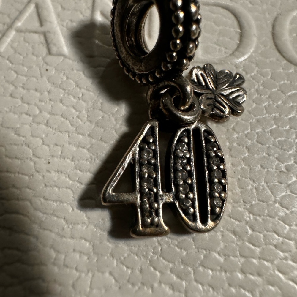 Authentic Pandora 40th birthday charm silver
